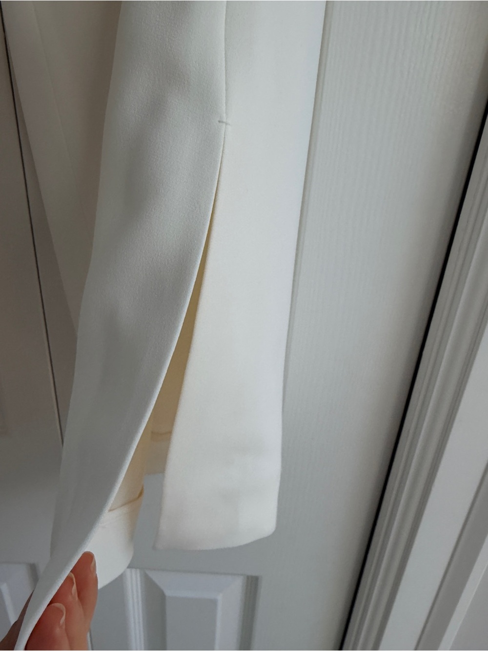 The Row Off White Split Hem Trousers - Picture 3 of 13